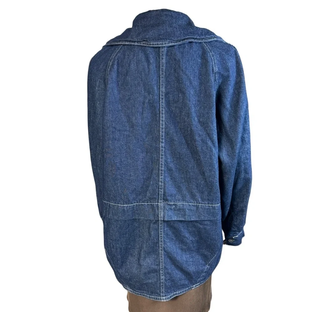 New Free People Denim Car Coat Size S - Picture 5 of 11